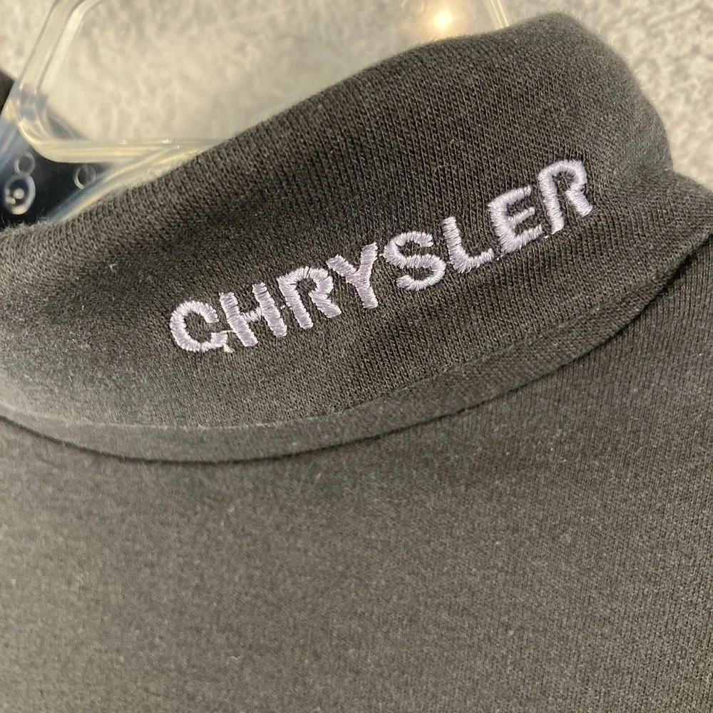 Chrysler Turtleneck Shirt‎ Adult Large Black 100% Combed Cotton Made in USA